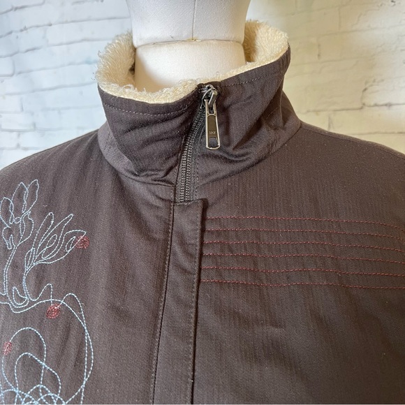 Mountain Hardwear Embroidered Floral Abstract Bomber Jacket Size Small - Picture 6 of 14